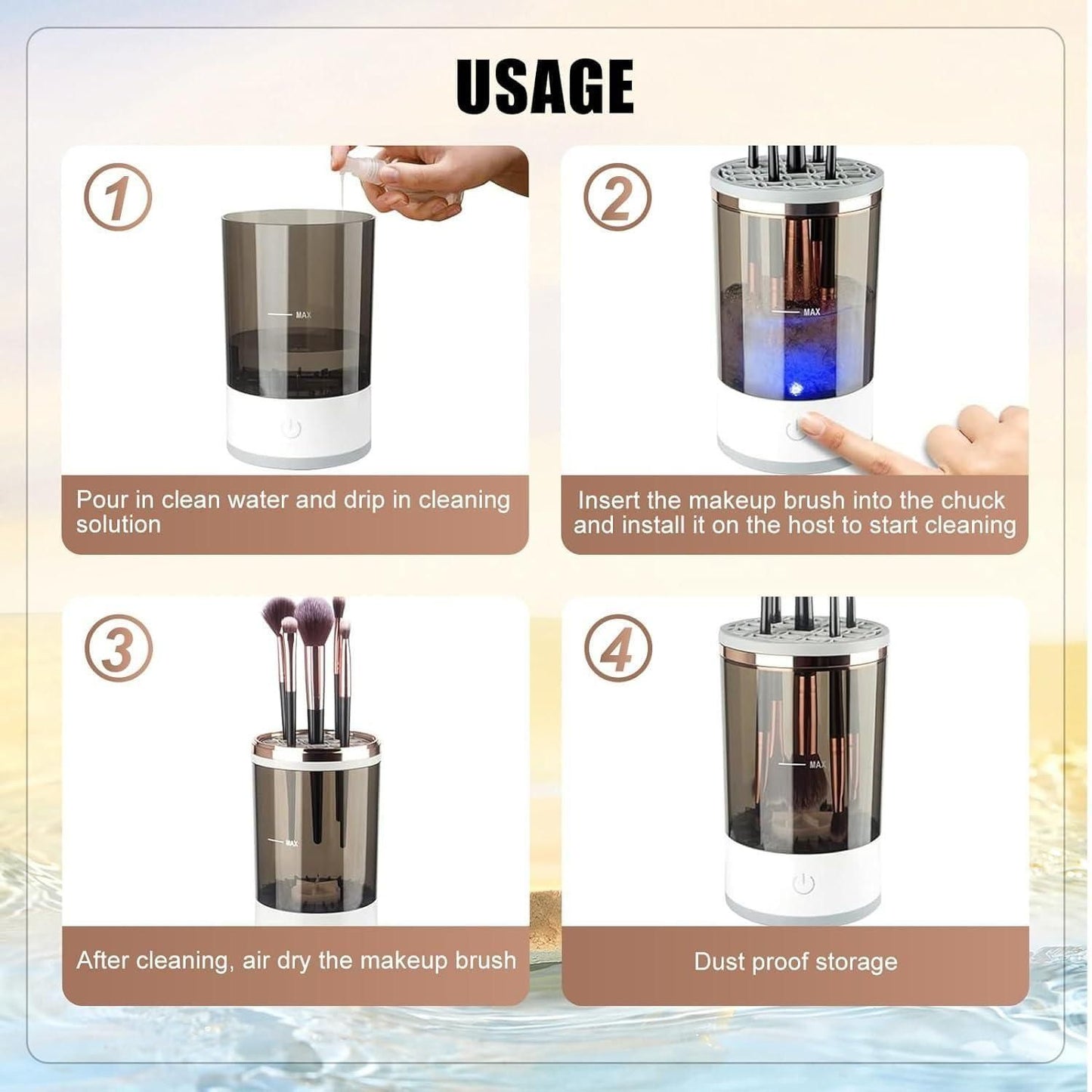 🌟 Make Up Brush Cleaner Machine: Elevate Your Beauty Routine! 💄✨